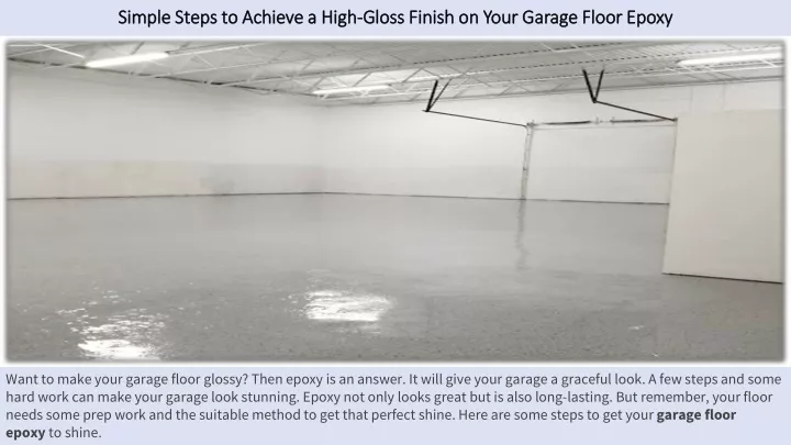 simple steps to achieve a high gloss finish on your garage floor epoxy