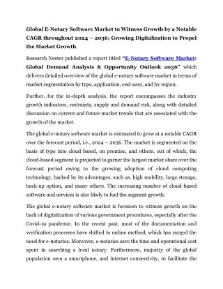 global e notary software market to witness growth