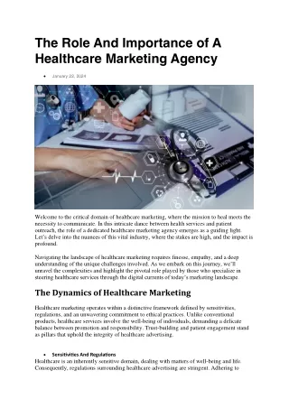 Expert Healthcare marketing agency