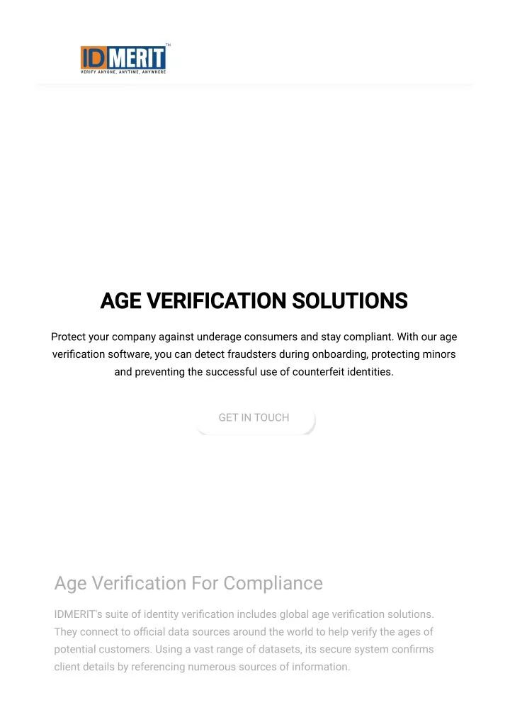 age verification solutions