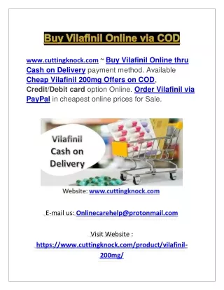 Buy Vilafinil Online via COD