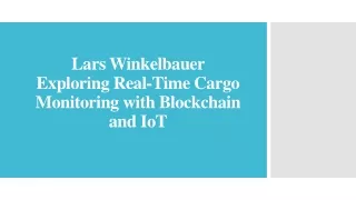 lars winkelbauer exploring real time cargo monitoring with blockchain and iot