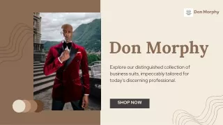 Your Style, Your Rules: Explore Don Morphy Men's Custom Suits Online