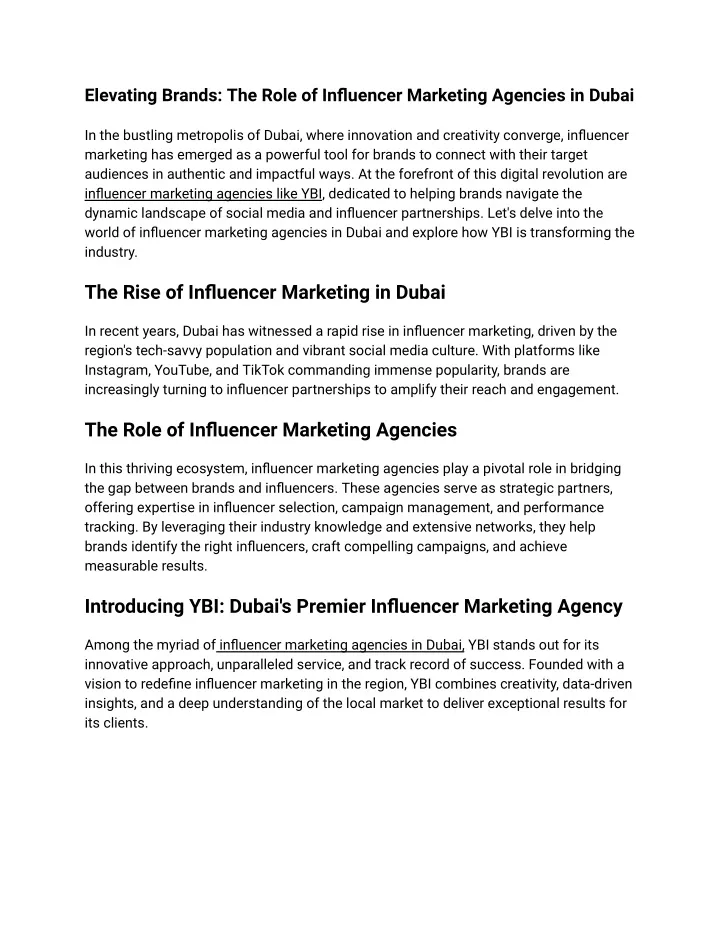elevating brands the role of influencer marketing