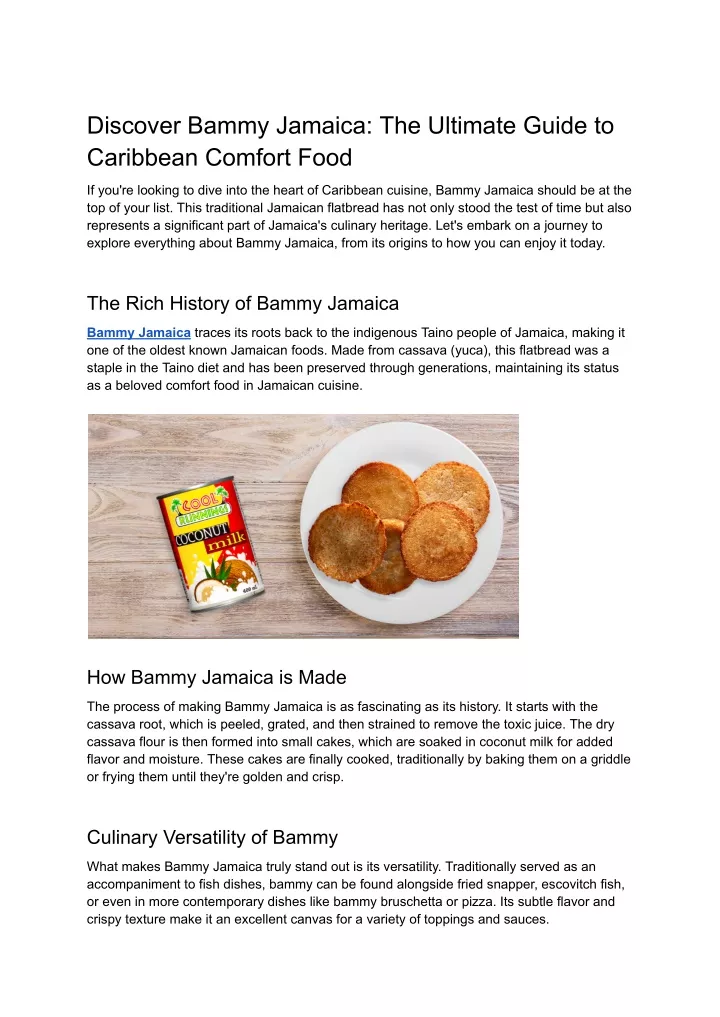 discover bammy jamaica the ultimate guide