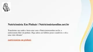 Nutricionista Em Pinhais  Nutricionistaonline.net.br