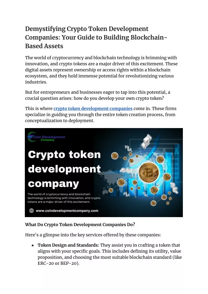 demystifying crypto token development companies