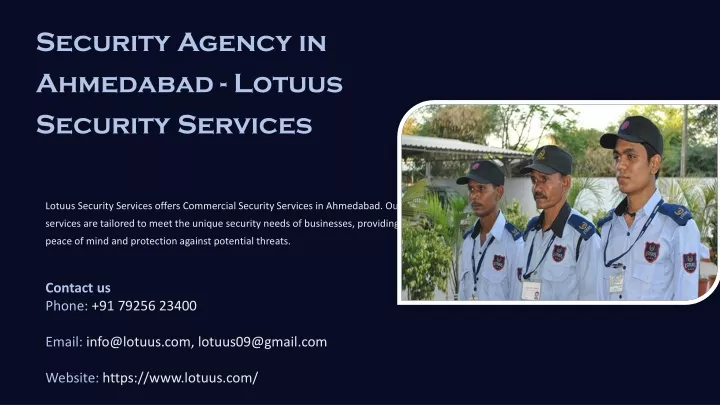 security agency in ahmedabad lotuus security