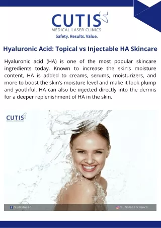 Hyaluronic Acid Topical vs Injectable HA Skincare