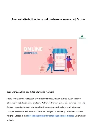 best website builder for small business ecommerce
