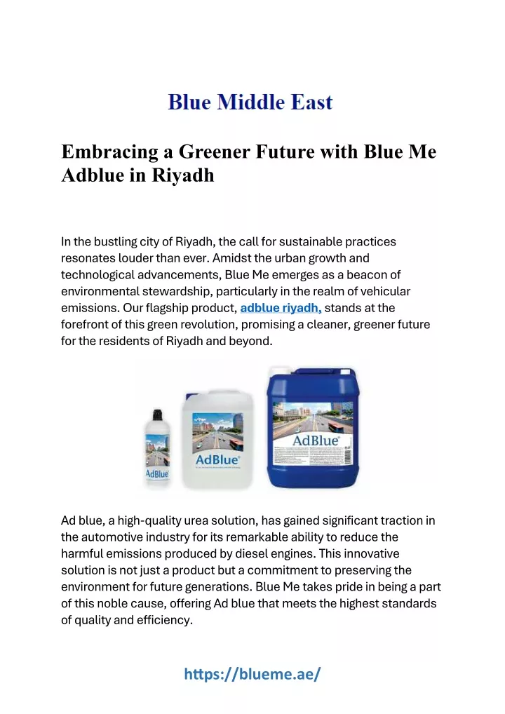 embracing a greener future with blue me adblue