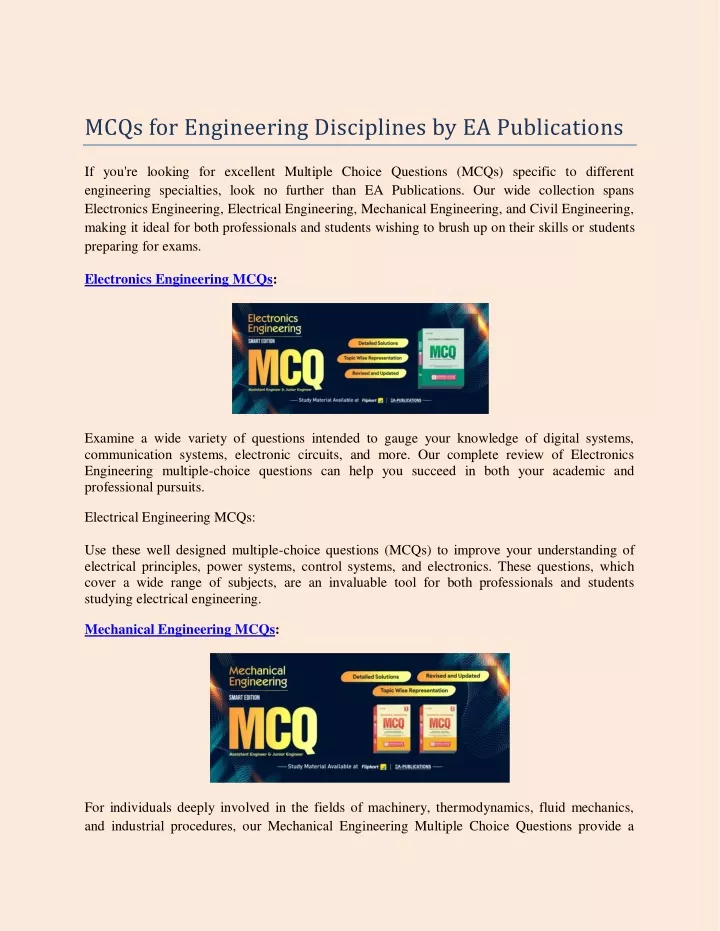 mcqs for engineering disciplines
