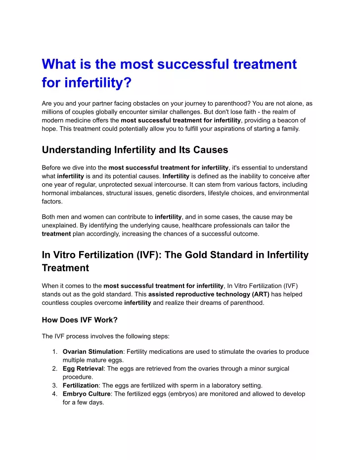 what is the most successful treatment