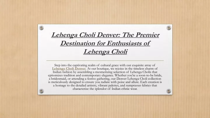 lehenga choli denver the premier destination for enthusiasts of lehenga choli