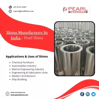 Stainless Steel Shims Manufacturers in India | Pearl Shims