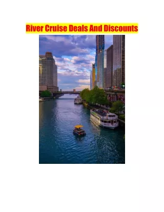 River Cruise Deals and Discounts