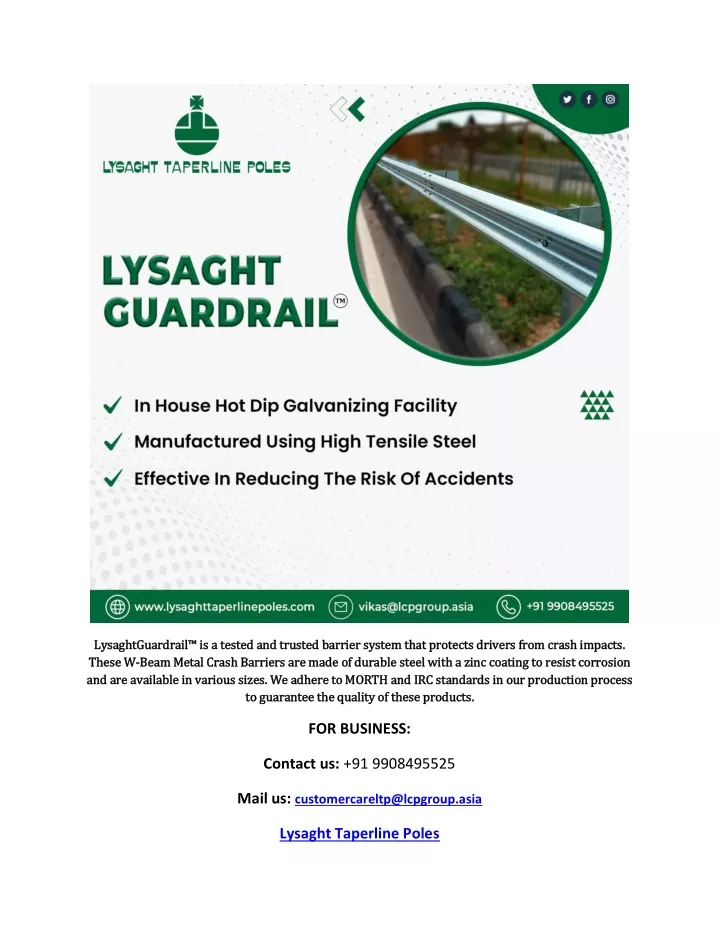 lysaghtguardrail is a tested and trusted barrier