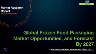 Frozen Food Packaging Market will reach at a CAGR of 7.30% from to 2027