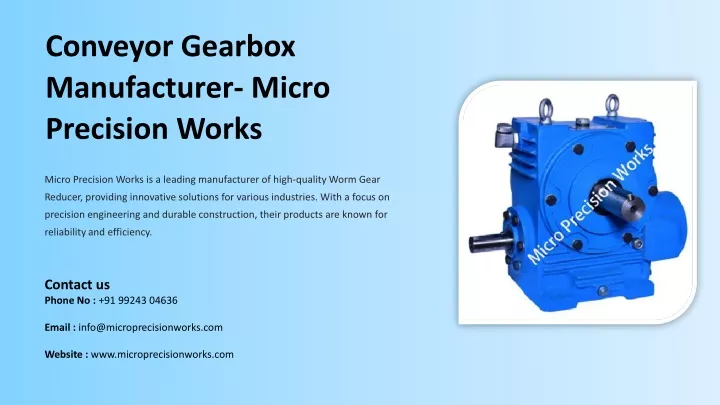 conveyor gearbox manufacturer micro precision