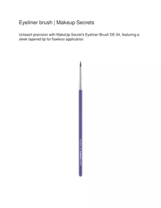 eyeliner brush makeup secrets unleash precision