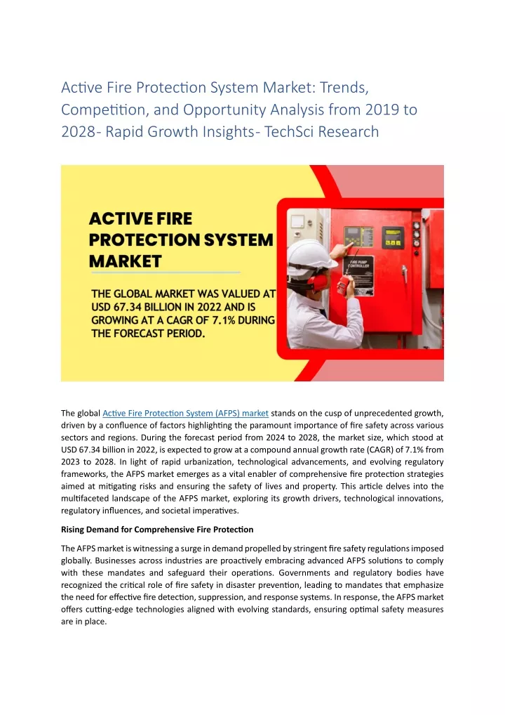 active fire protection system market trends