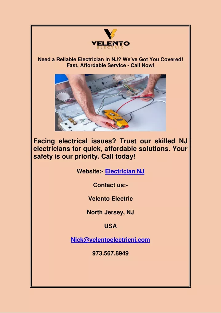 need a reliable electrician