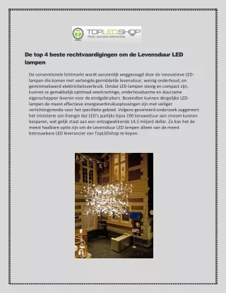 De top 4 beste rechtvaardigingen om de Levensduur LED lampen