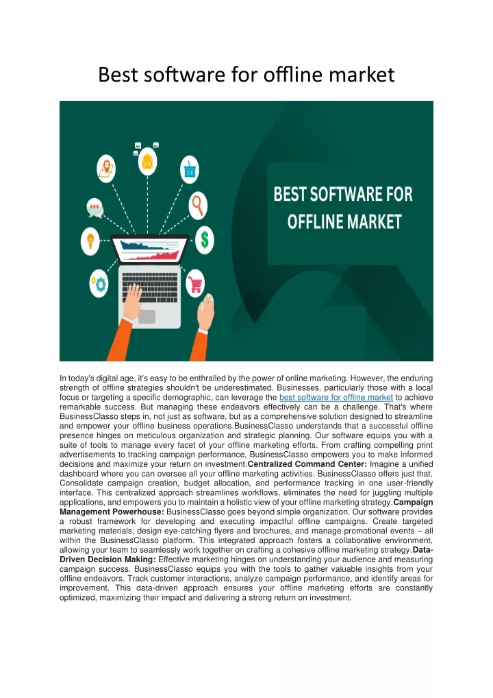 best software for offline market