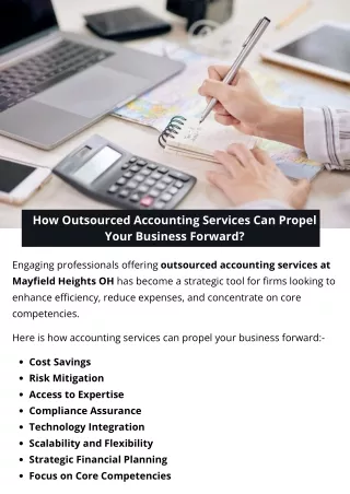 How Outsourced Accounting Services Can Propel Your Business Forward?