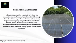 Efficient Solar Panel Maintenance