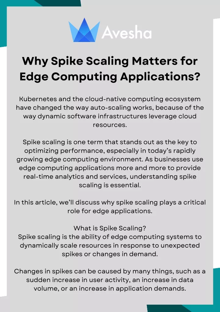 why spike scaling matters for edge computing