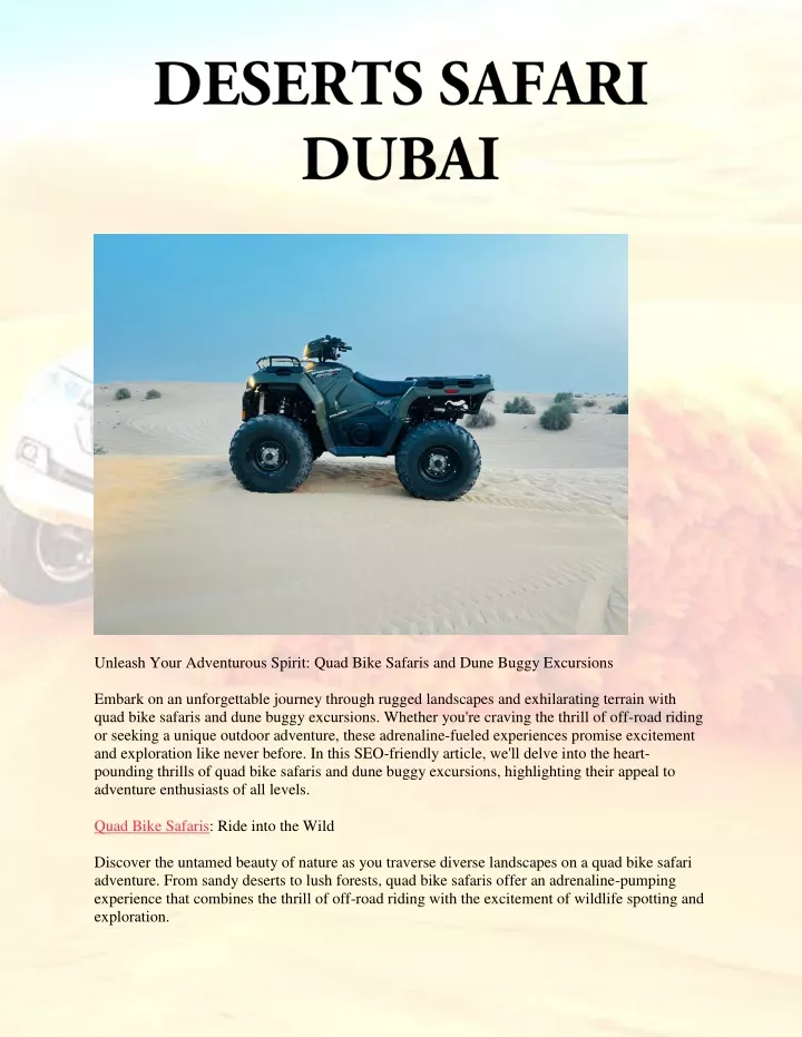 unleash your adventurous spirit quad bike safaris