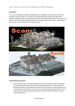 Point Clouds in Revit for Comprehensive BIM Modeling