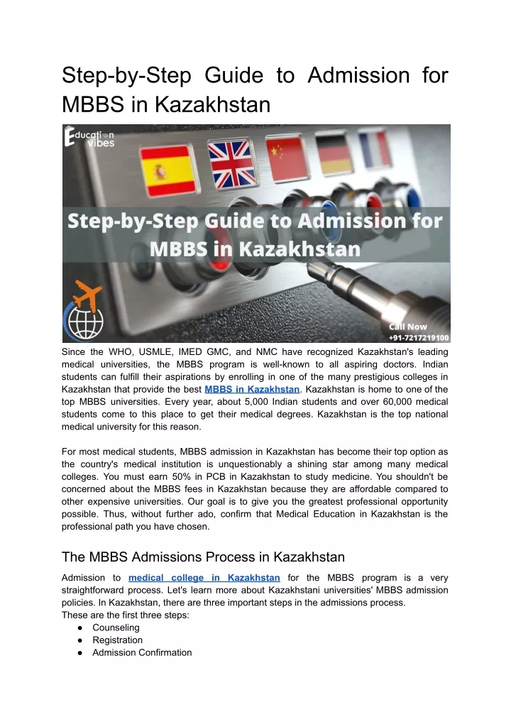 step by step guide to admission for mbbs