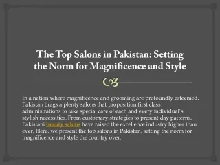 The Top Salons in Pakistan Setting the Norm for Magnificence and Style