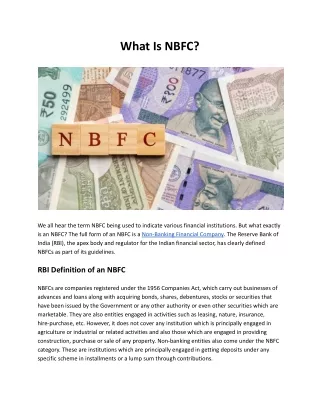 What Is NBFC?