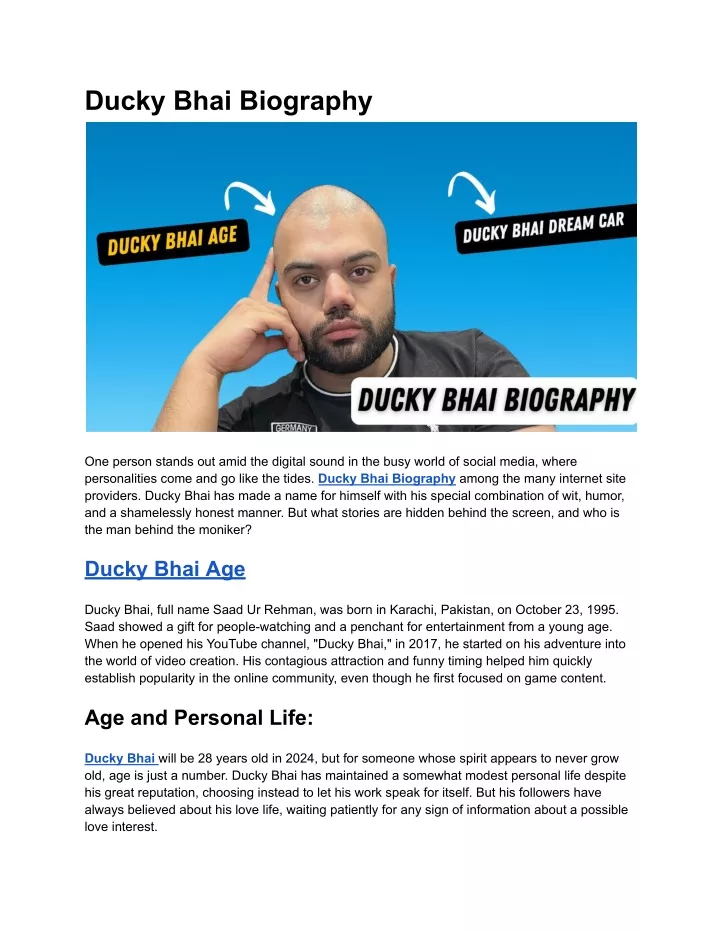 ducky bhai biography