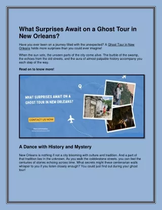 what surprises await on a ghost tour