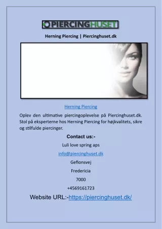 Herning Piercing | Piercinghuset.dk
