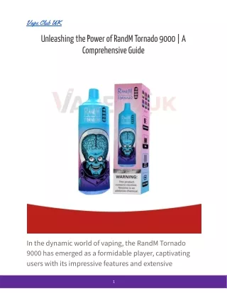 Unleashing the Power of RandM Tornado 9000 _ A Comprehensive Guide