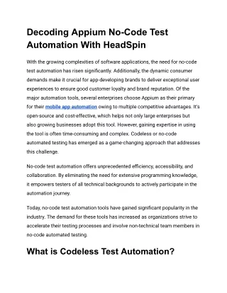 decoding appium no code test automation with