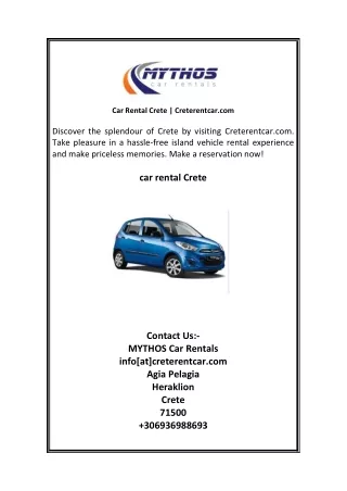 Car Rental Crete Creterentcar com