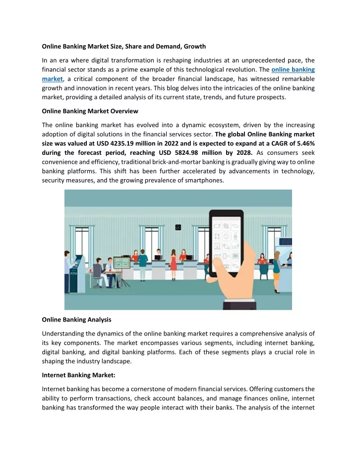 online banking market size share and demand growth