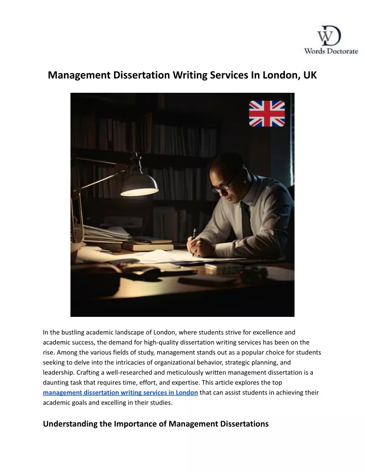 management dissertation writing services