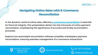 Navigating Online Sales with E-Commerce Reconciliation