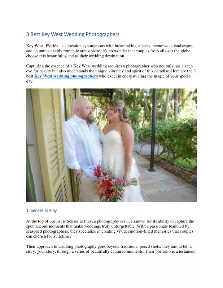 3 best key west wedding photographers 3 best