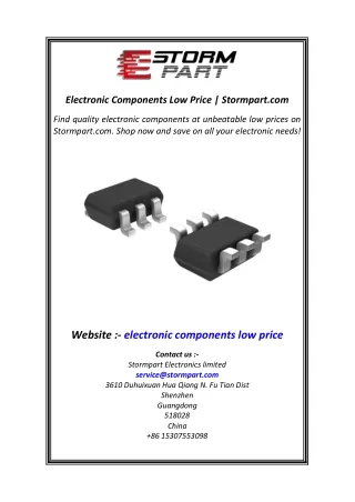 Electronic Components Low Price Stormpart.com