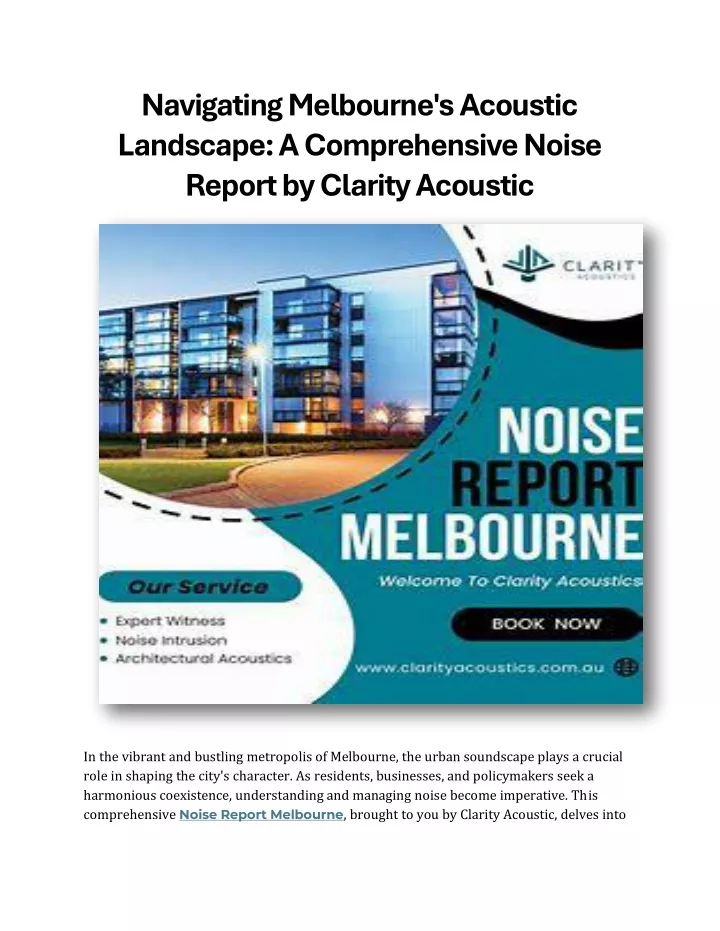 navigating melbourne s acoustic landscape