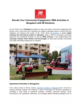 Elevate Your Community Engagement_ RWA Activities in Bangalore with IM Solutions