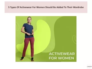 5 types of activewear for women should be added to their wardrobe